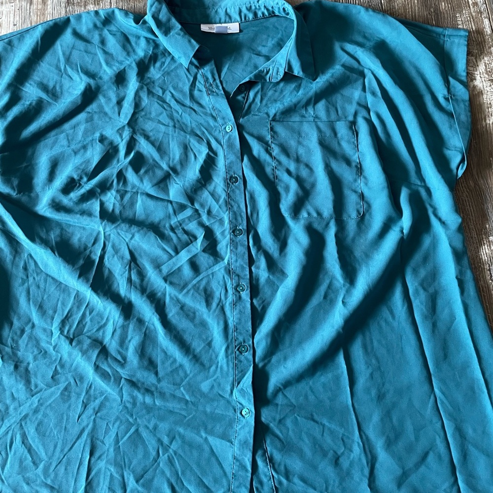 Teal Maternity Shirt